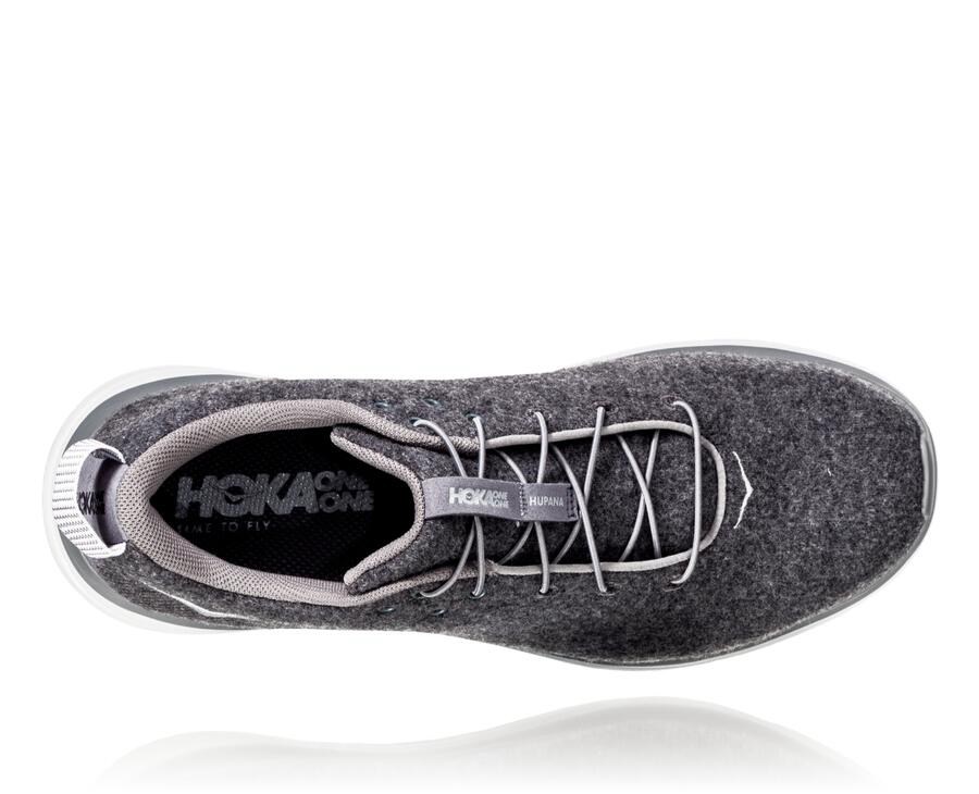 Hoka One One Hardloopschoenen Heren - Hupana Flow Wool - Grijs - IO6241809